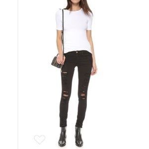 Frame Denim Le Skinny de Jeanne black size 25